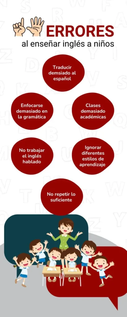 errores al enseñar ingles ninos